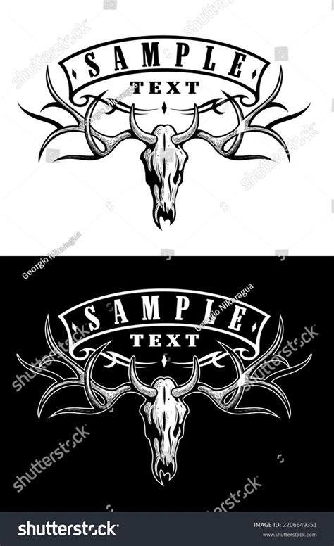 Deer Skull Vector Illustration Deer Logo Stock Vector (Royalty Free ...