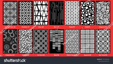 Cnc Laser Cutting Designs Patterns Stock Vector (Royalty Free ...