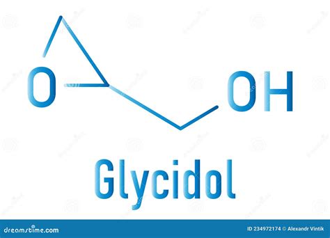 Glycidol Molecule. Skeletal Chemical Formula Stock Vector ...