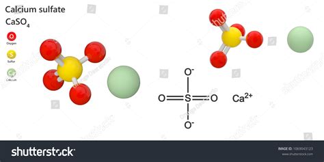 Calcium Sulfate Calcium Sulphate Inorganic Compound Stock Illustration ...