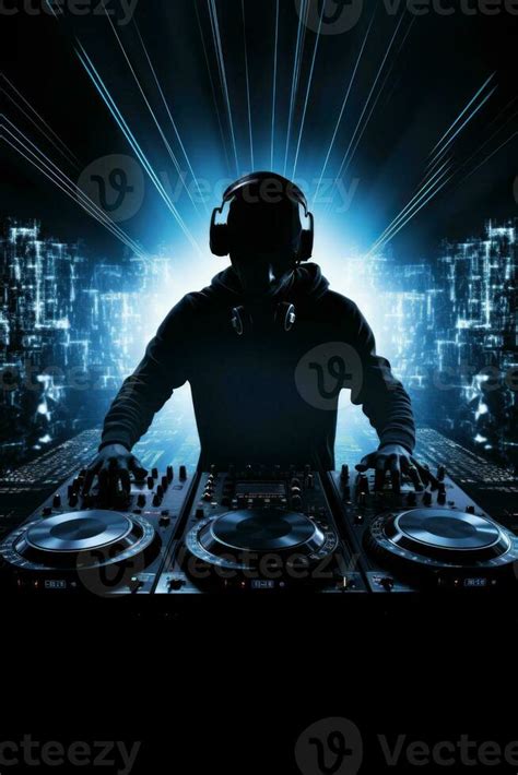 dark music background with playing DJ 26432430 Stock Photo at Vecteezy