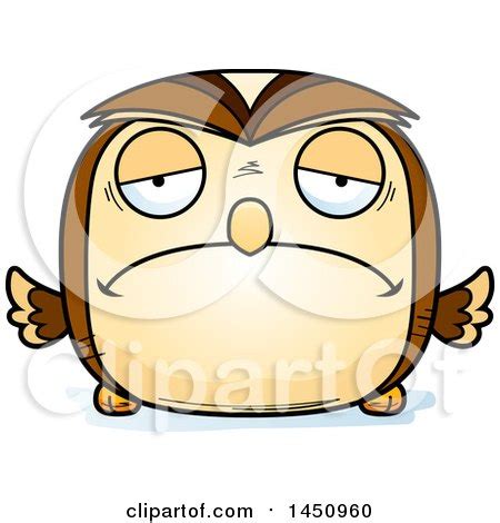 Cartoon Sad Owl Character Mascot Posters, Art Prints by - Interior Wall ...