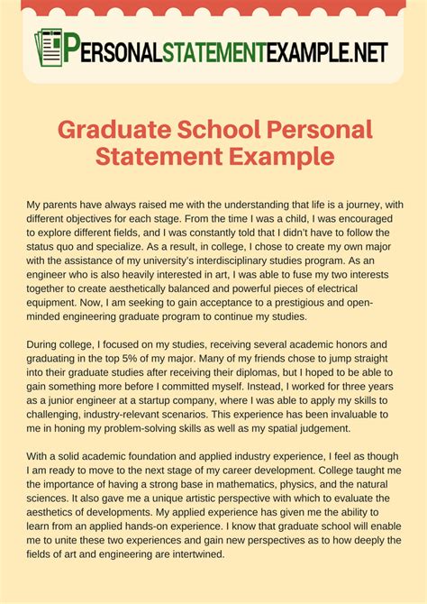 Graduate School Personal Statement Example