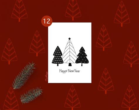 Christmas Tree SVG, Outline Tree Clipart, Line Christmas Clipart, Xmas ...