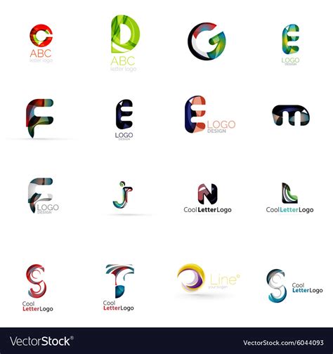 Set of universal company logo ideas business icon Vector Image