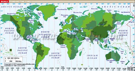 World Time Zones Map, World Time Zones