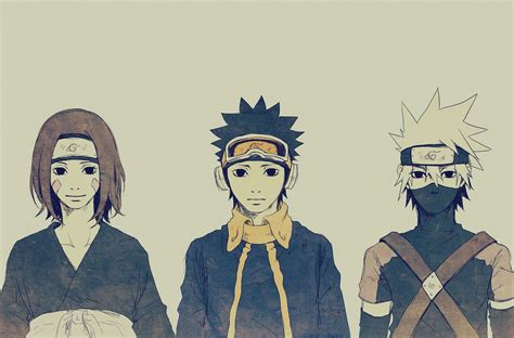 Obito, Rin and Kakashi - Team Minato Fan Art (37194322) - Fanpop