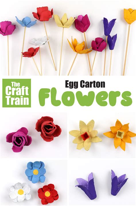 Egg carton flowers - The Craft Train