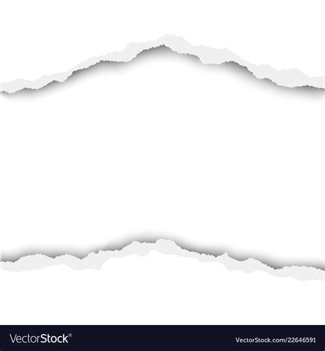 Torn hole in white paper with background Vector Image