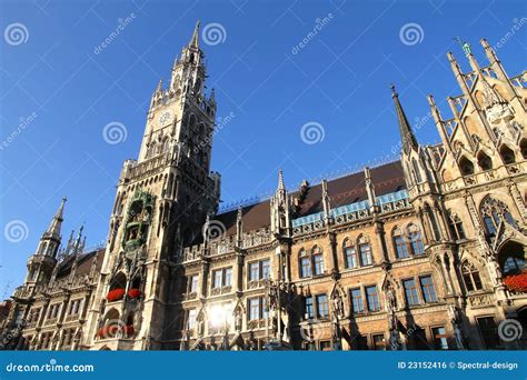 The Rathaus of Munich stock photo. Image of europe, blue - 23152416