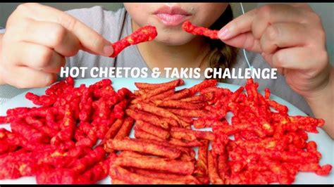 *No Talking* ASMR EXTREME SPICY Hot Cheetos & Takis Challenge 먹방 Eating ...