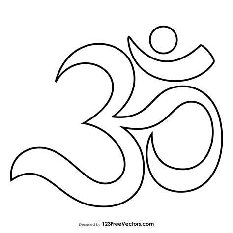 Om Sign Outline | Om symbol art, Spiritual drawings, Free vector art