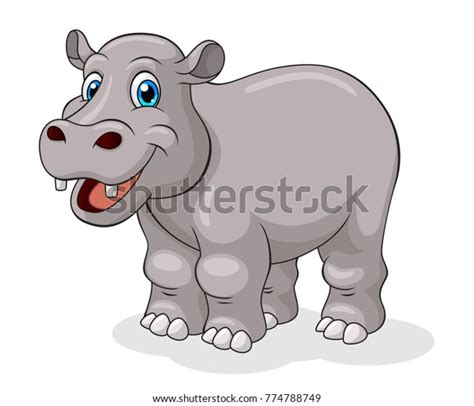 Adorable Hippo Cartoon Vector Illustration Stock Vector (Royalty Free ...