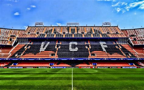 Download wallpapers Mestalla, empty stadium, Valencia Stadium, soccer ...