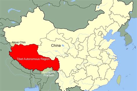 Tibet China Map