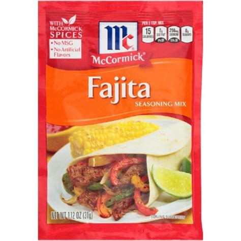 Mccormick Fajitas Seasoning Mix 1.12-oz. : Target