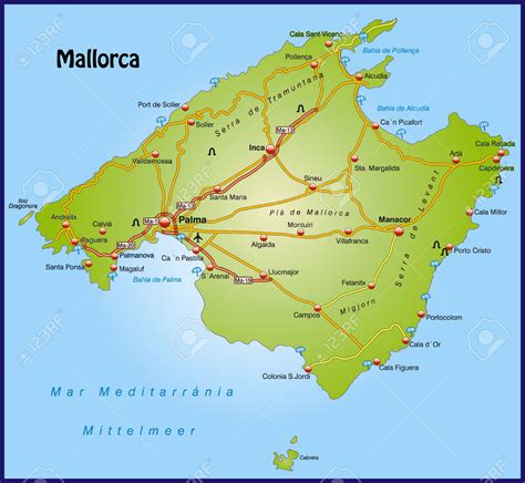 Mapa de Palma Mallorca - Mapa Físico, Geográfico, Político, turístico y ...