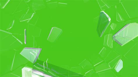 Broken glass - Shatter glass Effect 4K animation on Green screen ...