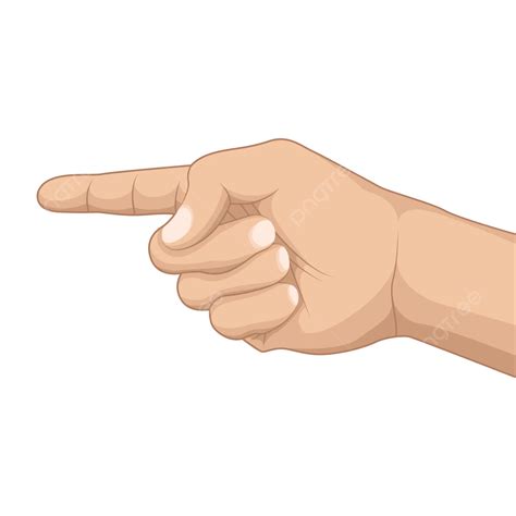 Cartoon Of Hand Pointing With Index Finger Vector, Hand Clipart ...