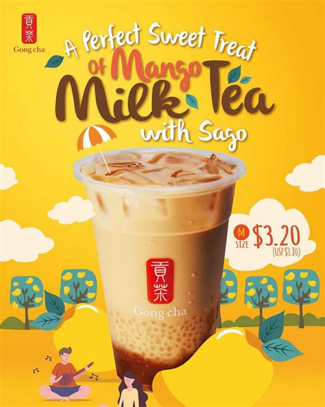 Gong Cha S'pore adds new 'Mango Milk Tea with Sago' drink to their menu ...