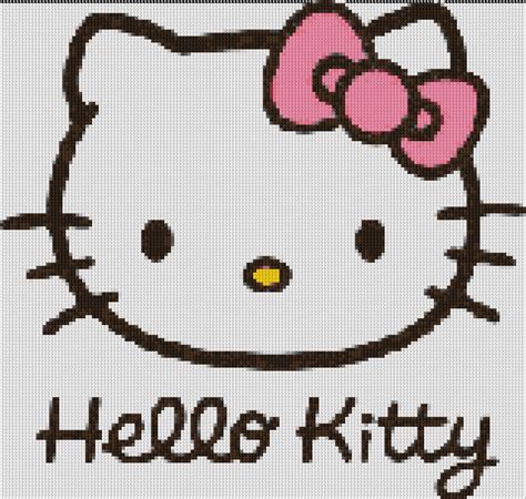 Hello Kitty Face Cross Stitch Pattern | Etsy