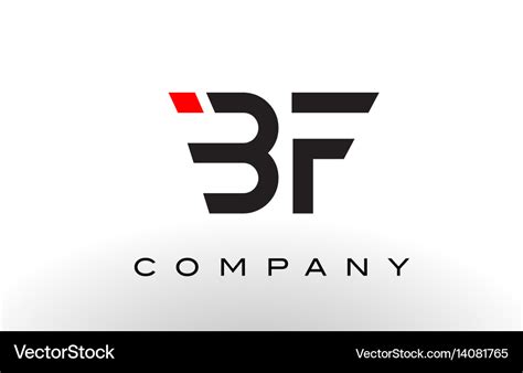 Bf logo letter design Royalty Free Vector Image