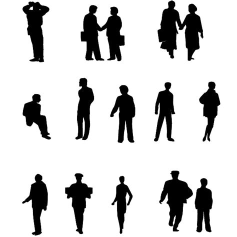 People silhouettes.ai Royalty Free Stock SVG Vector