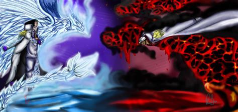 Aokiji vs Akainu, Battle of admirals! by sharaizx on DeviantArt