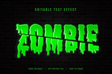 Premium Vector | Decorative zombie font illustration