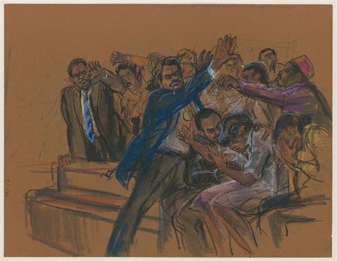 10+ Rare Courtroom Sketches From Most Infamous Trials Where No Cameras ...