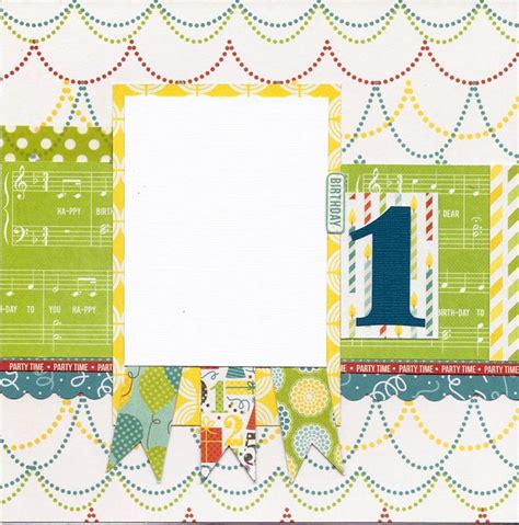 1000+ images about Scrapbook Layouts - Birthday on Pinterest