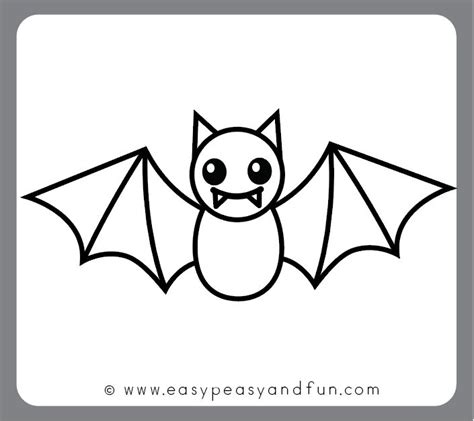 easy halloween drawings bat - Roni Rollins