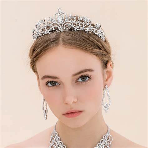 2016 New fashion Charming crystal Princess crown Shiny Crystal diadem ...