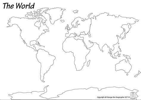 World Map Blank Download - London Top Attractions Map