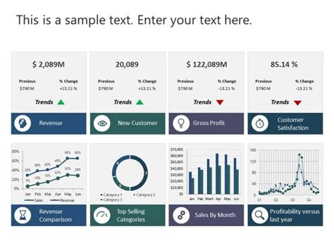 Business Review Dashboard PowerPoint Template 2