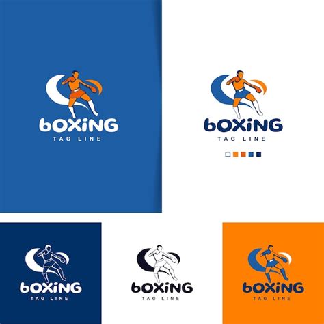 Free Vector | Kickboxing logo design