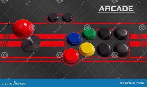 Arcade Joystick Buttons Stock Illustrations – 745 Arcade Joystick ...