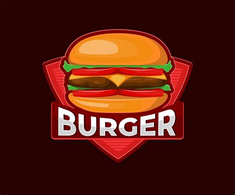 Delicious hot burgers vector logo with lettering. Fast food . Vector ...