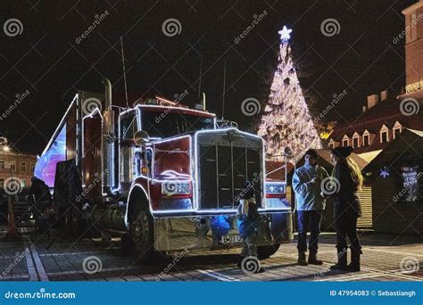 Red Coca-Cola truck editorial stock photo. Image of cola - 47954083