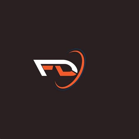 Premium Vector | FD Simple Text Logo Design