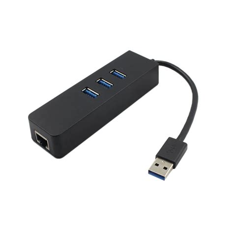 USB 3.0 Hub Gigabit Ethernet Lan RJ45 Network Adapter Hub with 3 Ports ...