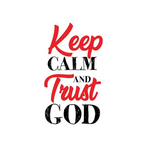 Keep calm and trust god Lettering motivational quotes background design ...