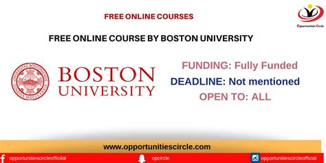 Free Online Courses By Boston University - Opportunities Circle