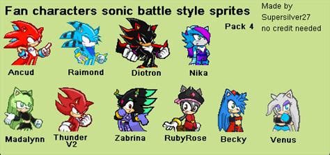 Fan Characters sonic battle style pack 4 by BaysenAhiru427 on DeviantArt