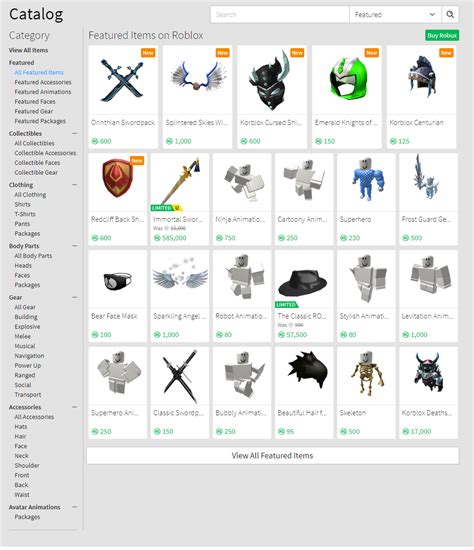 Roblox Catalog Icons