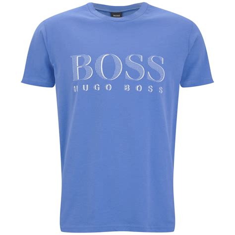 BOSS Hugo Boss Men's BOSS Logo T-Shirt - Blue - Free UK Delivery over £50