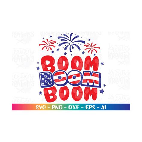 BOOM SVG Fireworks Explosion svg Independence Day svg Kids B - Inspire ...