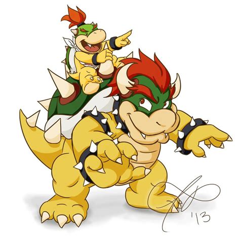 Bowser and Bowser Jr. from Super Mario! So cute! Super Smash Bros ...