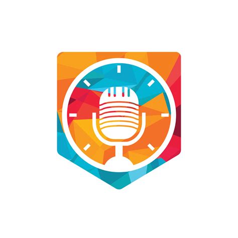 Podcast time vector logo design template. 10953026 Vector Art at Vecteezy