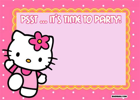 Free Printable Hello Kitty Birthday Invitations | FREE Printable ...